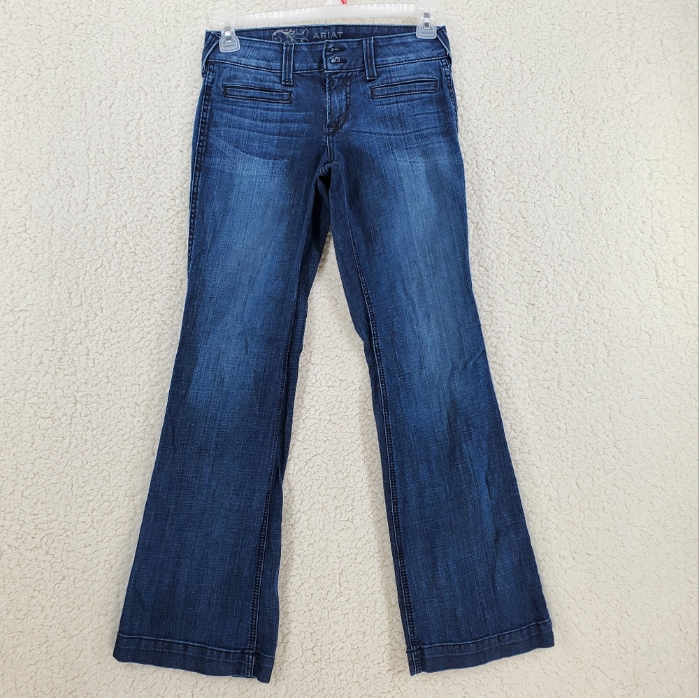 Ariat Trouser Jeans Womens 27 R Actual 29x32.5 Stretch Wide Leg Bootcut Western